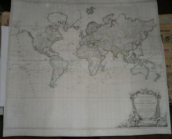 Wall map of the World by Delamarche